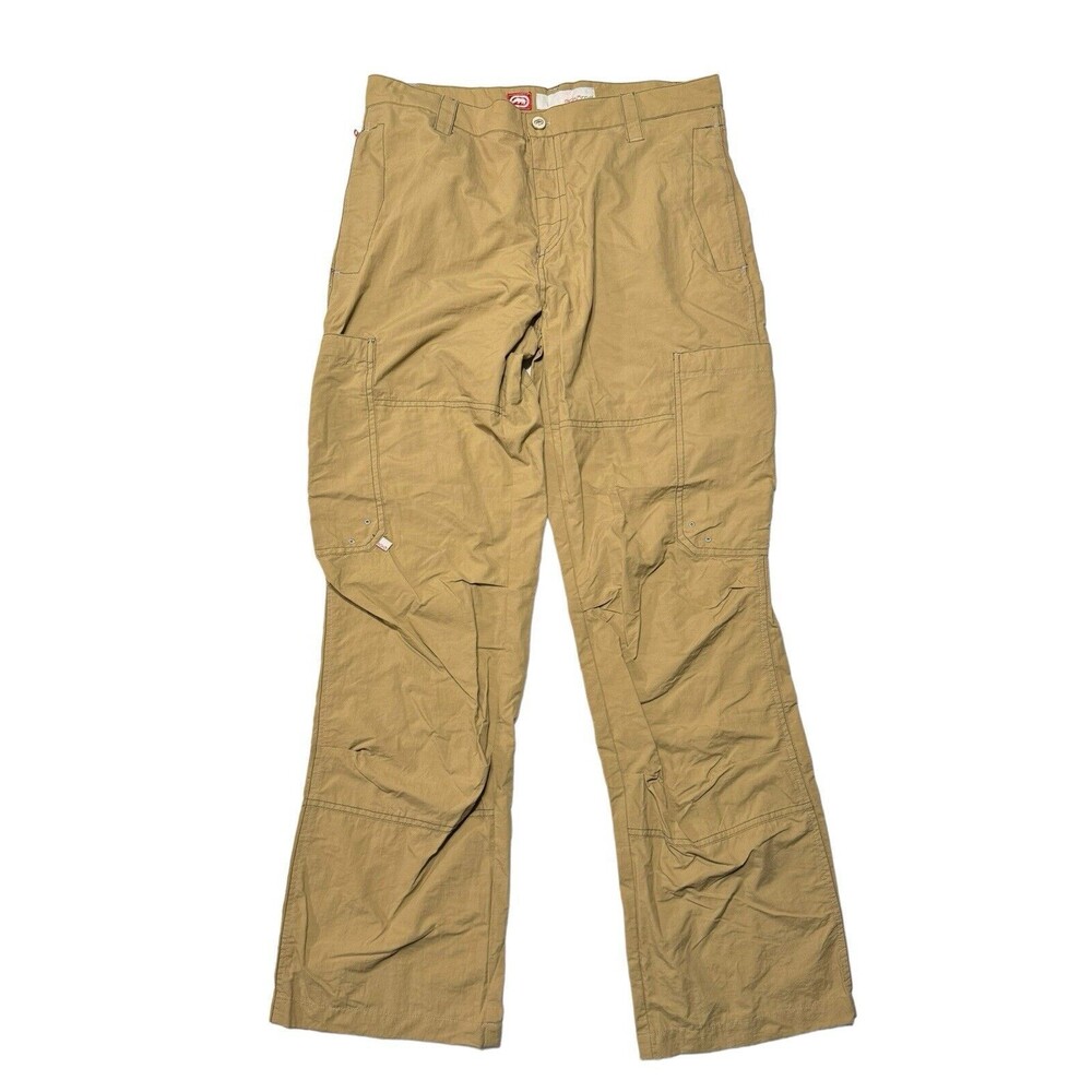 Vintage‎ Ecko Red Y2K Skater Punk Tan Cargo Nylon Pants Juniors Sz 9  (33x30)